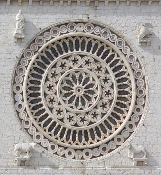 rosette rose window basilica of san francesco