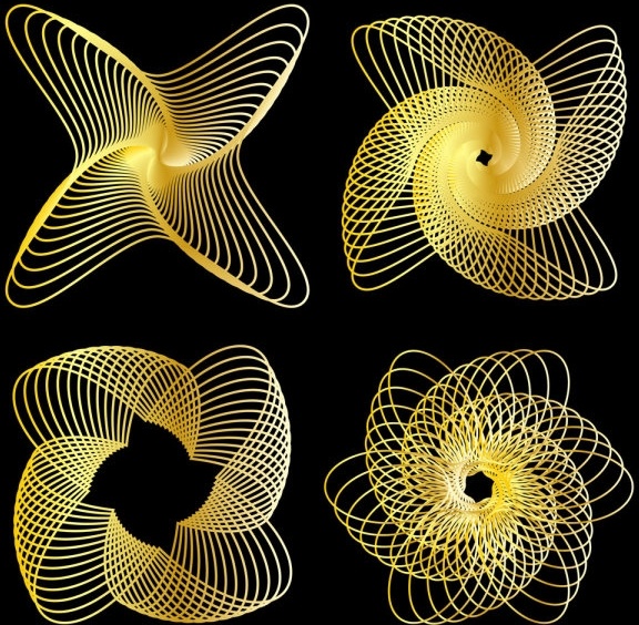 rotating spiral pattern 02 vector