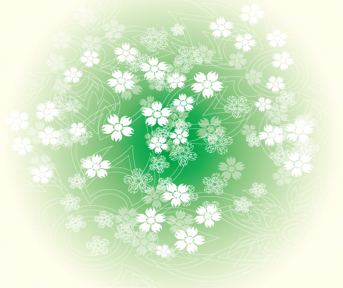 round green flower vector graphic