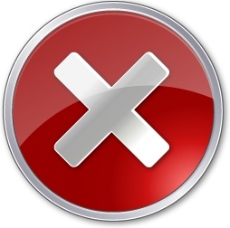 Round red close button 