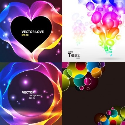 round with heart shape fashion background vector