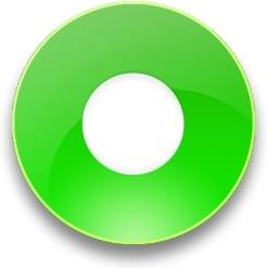 Rounded green record button