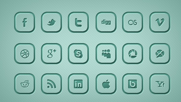 Rounded Social Media Icons