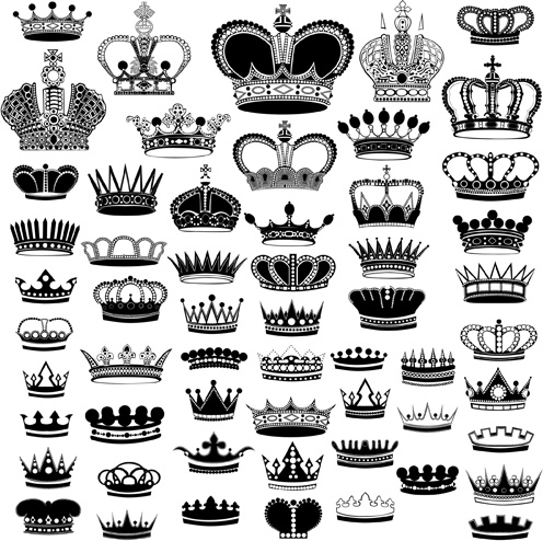 royal crown vintage design vectors