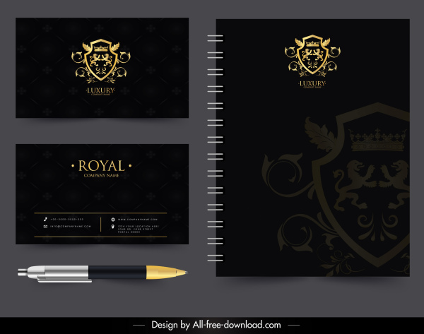 royal decorative template luxury golden black