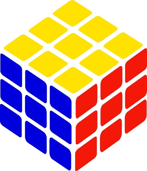 Rubik's Cube Simple clip art 
