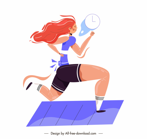 runner icon cartoon character sketch motion design