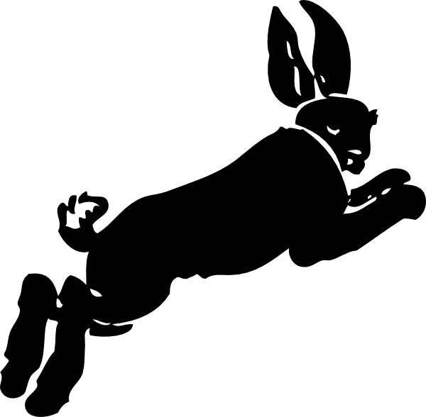 Running Rabbit clip art