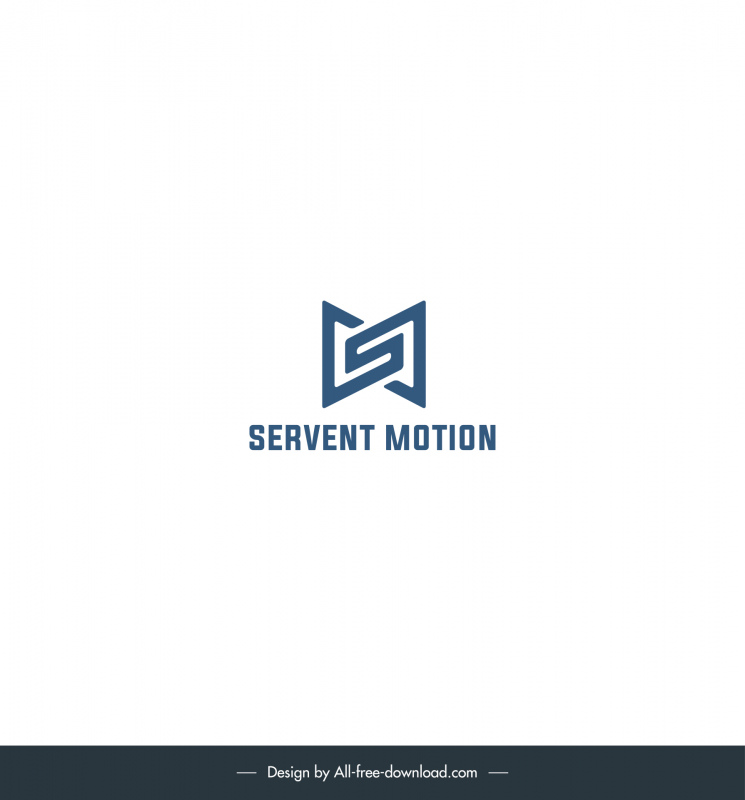 s and m servent motion logotype symmetric geometric shape outline