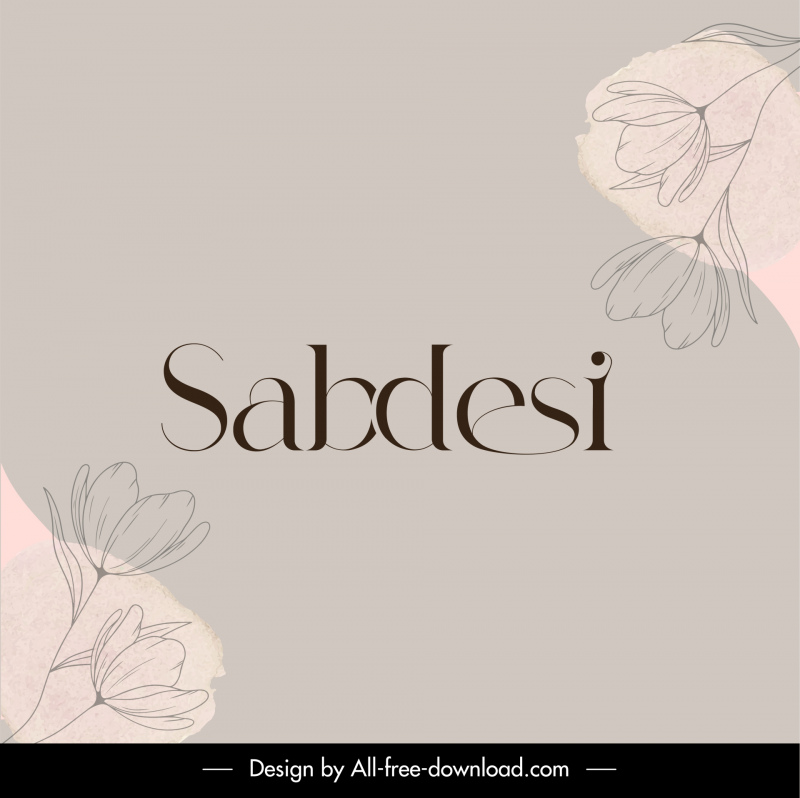 sabdesi backdrop template elegant flat handdrawn classic petals decor