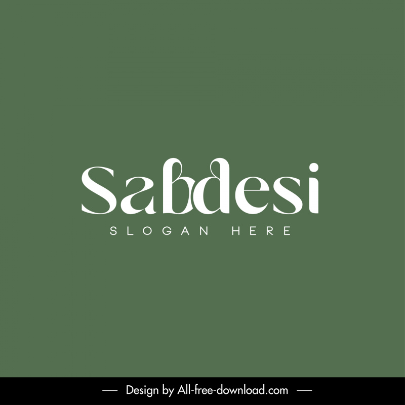 sabdesi logotype elegant flat texts outline 