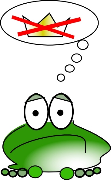 Sad Frog  clip art