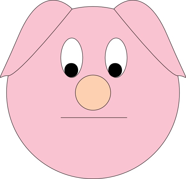 Sad Piggy clip art