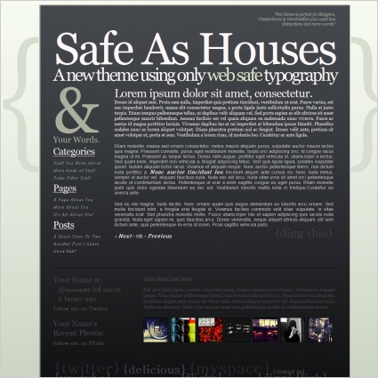 Safe As Houses Template