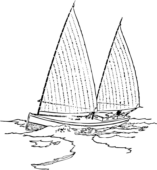 Sailboat clip art Free vector in Open office drawing svg ( .svg