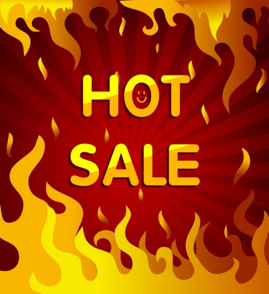sale background rays red big fire decoration