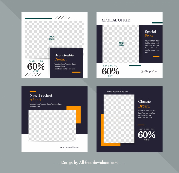 sale flyer templates elegant checkered decor contrast design
