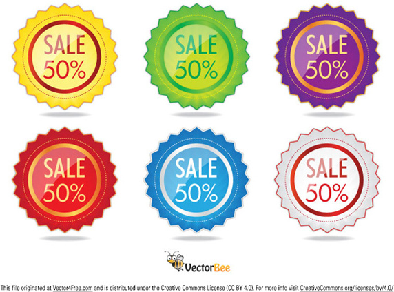 sale label vectors 