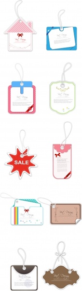 sales tags templates modern paper cut shapes