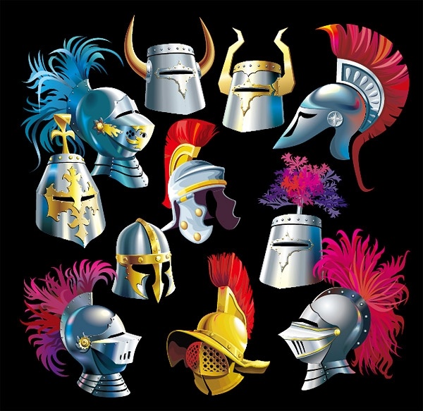 samurai helmet vector