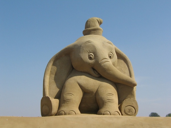 sandworld sand sculpture elephant