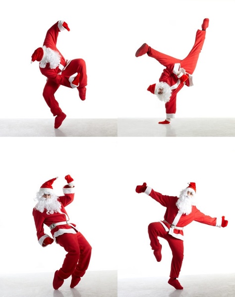 santa claus street dance highdefinition picture