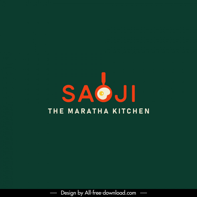 saoji logo template stylized texts fried egg pan symbol sketch