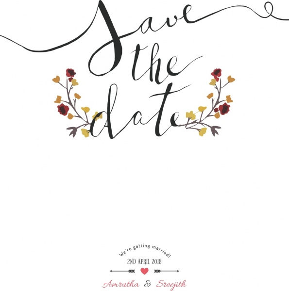 save the date water color