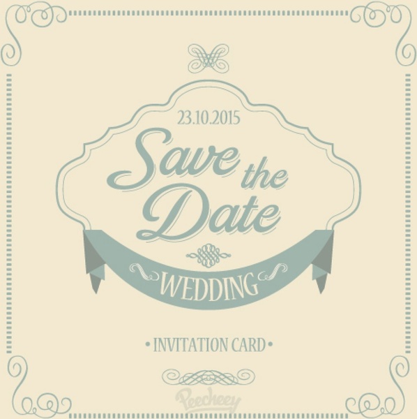 save the date wedding invitation 