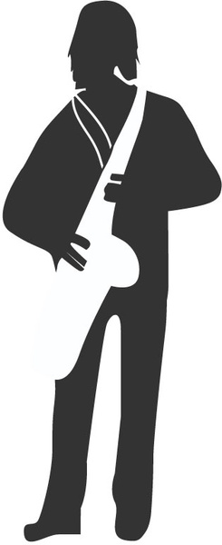 saxophone man silhouette