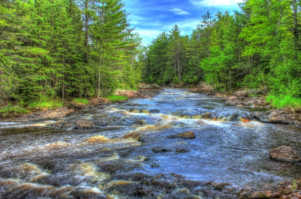 scenic riverway at amnicon falls state park wisconsin 