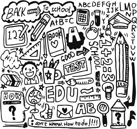 school drawn creative vector 