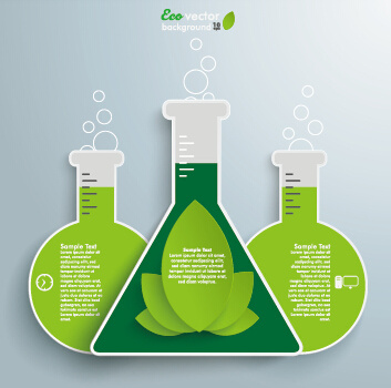science experiment infographics vector graphics