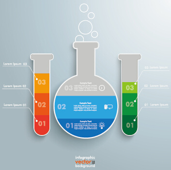 science experiment infographics vector graphics