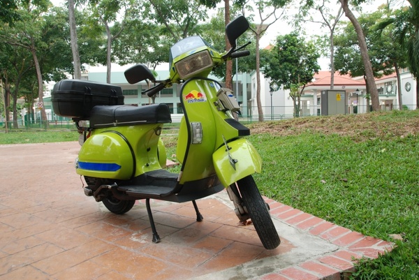 scooter motorcycle green