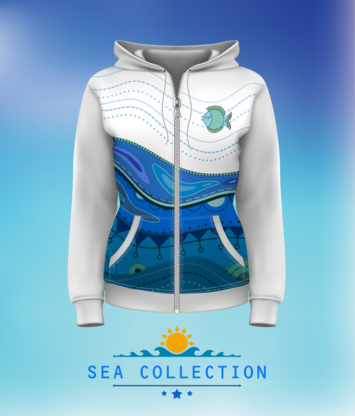 sea collection style designed coat