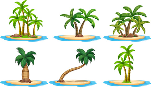 Sea Islands Palm Tree Vector Free Vector In Encapsulated Postscript Eps Eps Vector Illustration Graphic Art Design Format Format For Free Download 1 mb