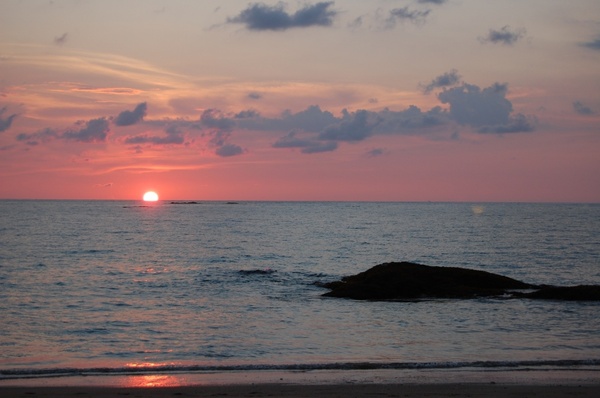 sea ocean sunset