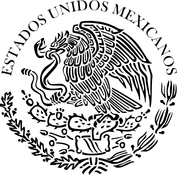 Seal Of The Government Of Mexico Linear clip art