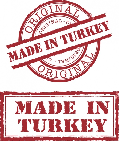 turkey origin seal template classic red design