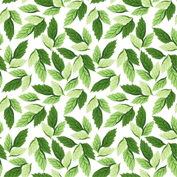 Seamless Leaf Pattern Vector Background