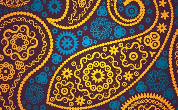 seamless paisley pattern design classical style