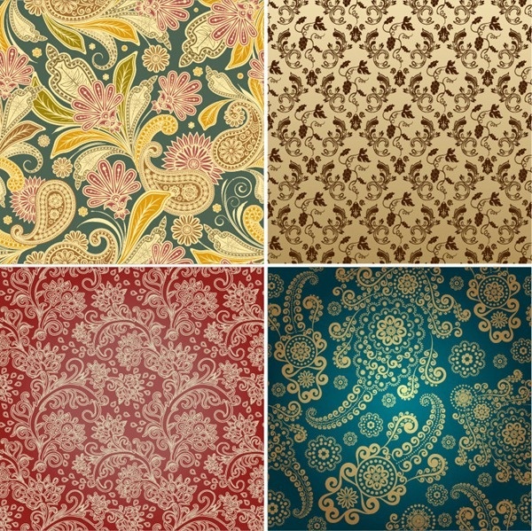 seamless vintage floral patterns