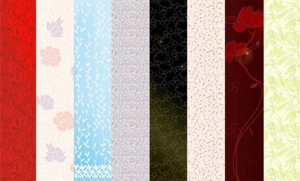 selection of flowers vector background 1