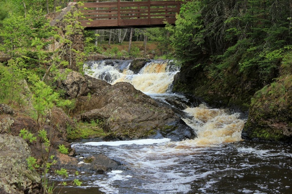 series of rapids at amnicon falls state park wisconsin