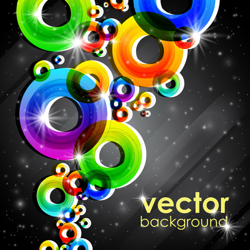 set of abstract colorful background vector