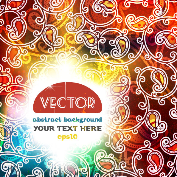 set of abstract shiny vector background