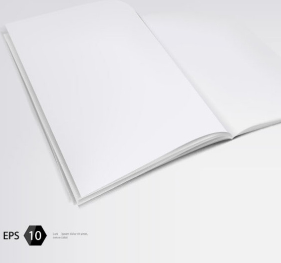 set of album and magazine template blank page vector