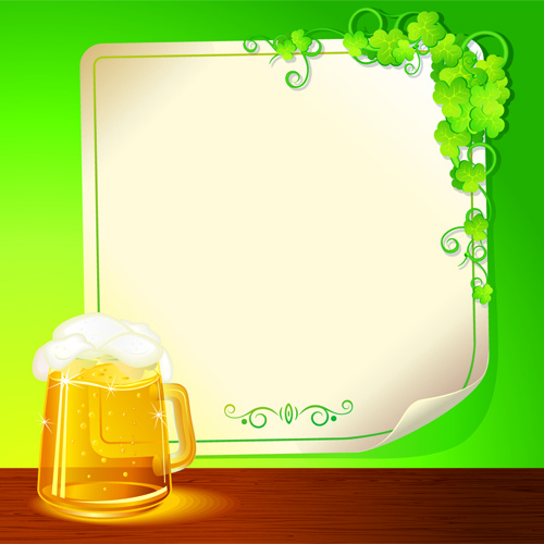 set of beer and paper poster vector graphic