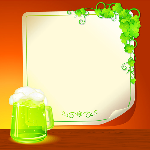 set of beer and paper poster vector graphic